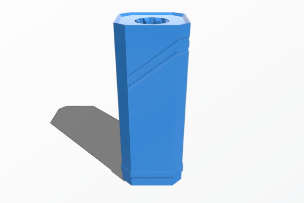 Square Nerf Barrel Extension | 3d print model