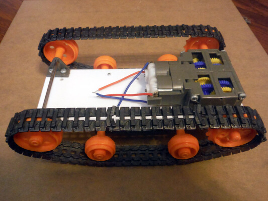 Tamiya tank tread chassis mod for dual gearbox | 3d print model