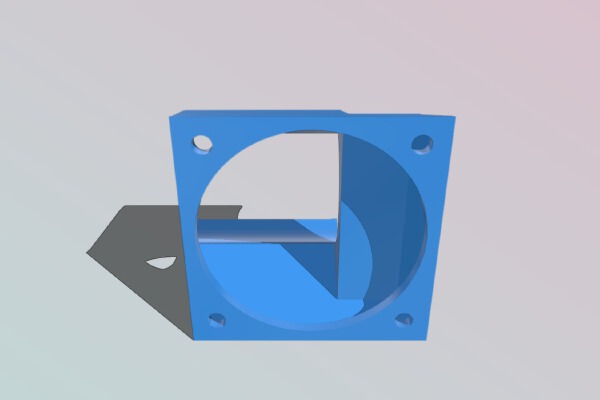 E3D Clone 40mm Clip-On Fan Mount | 3d print model