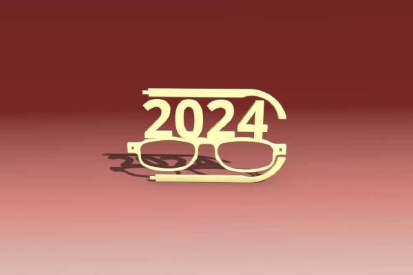 2024 New Years Glasses | 3d print model