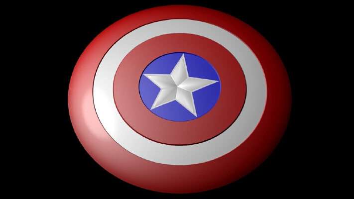Captain america shield (Fully detailed) | 3d print model