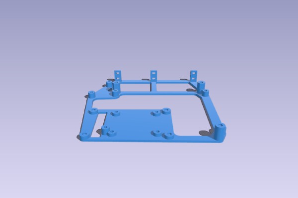 Kingroon KP3S mounting frame for SKR 1.3_1.4 board and StepDown-Converter | 3d print model