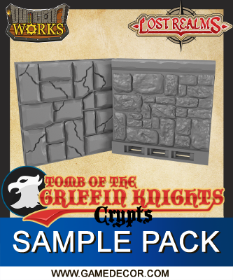 Tomb of the Griffin Knights - Crypts Sample Pack 1 | 3d print model