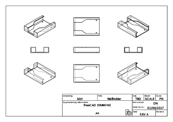 Wall holder for Alfa USB adapters with high gain antenna | 3d print model