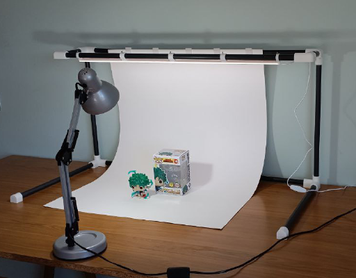 Photo studio with background lights | 3d print model
