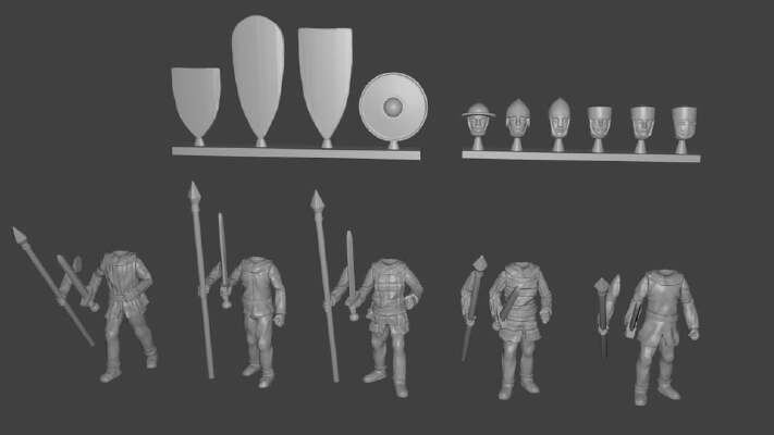 Men-at-arms Miniatures Customizable | 3d print model