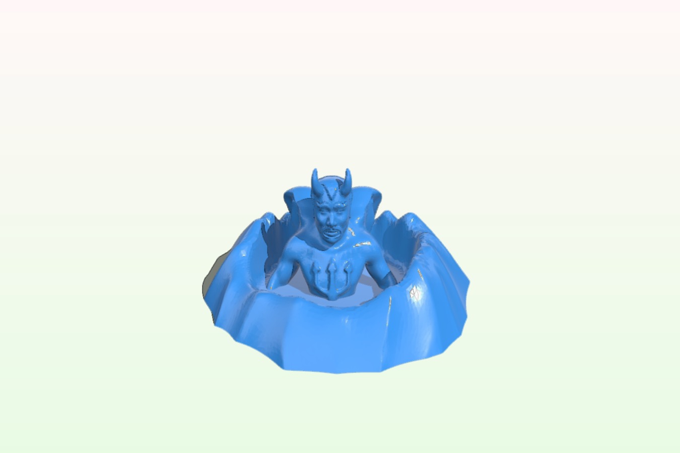 Demon Emerging from a volcano