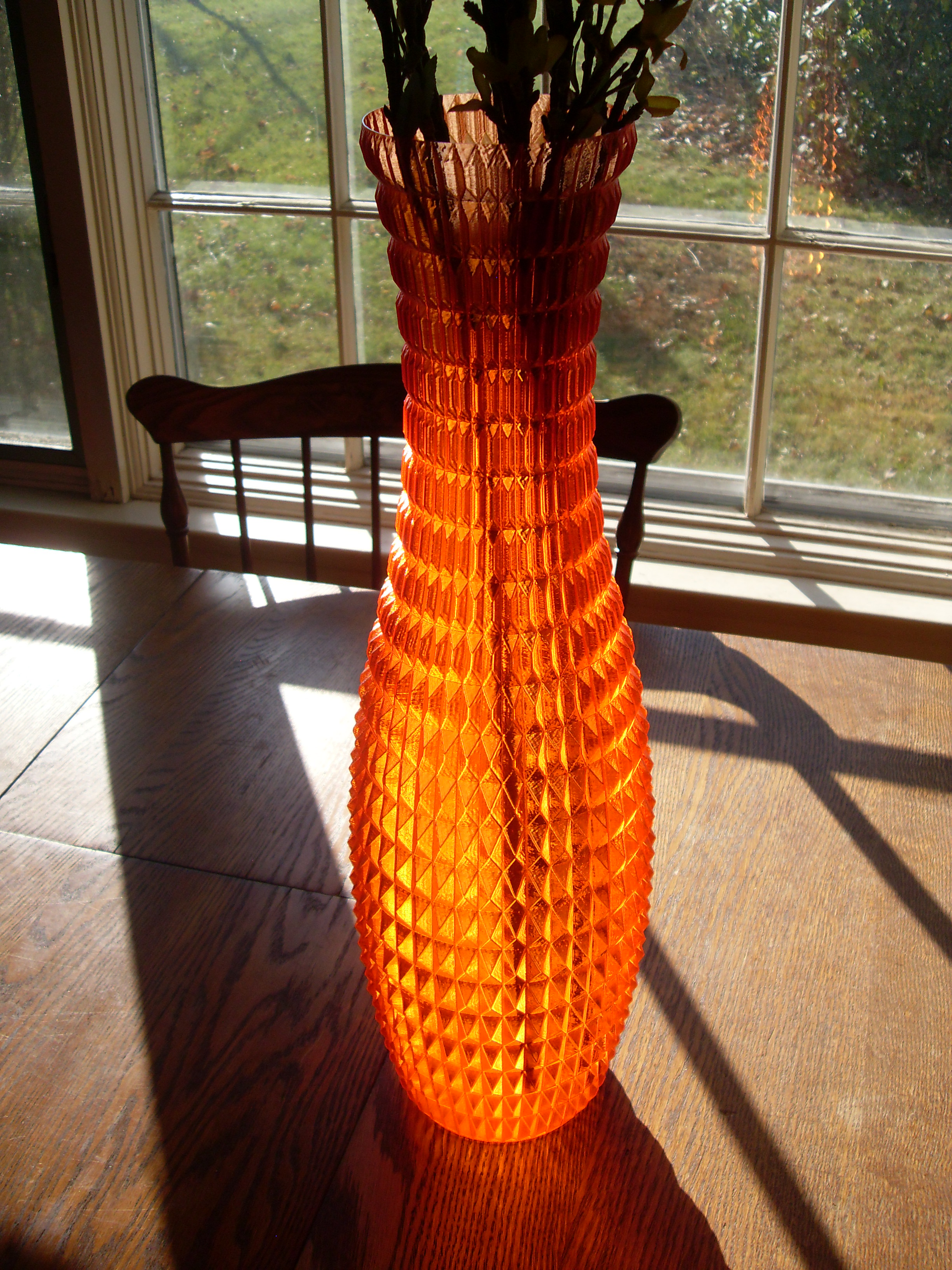Tall Faceted Vases
