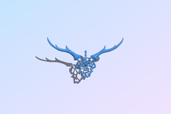 Wire Skull – Deer | 3d print model