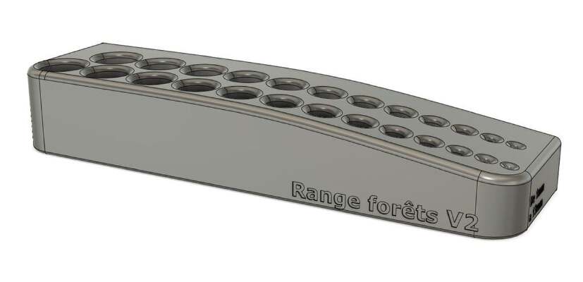 rangement a forets 1 a 13mm _ drill storage | 3d print model