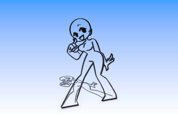 Body drawing - JPG to 3D | 3d print model