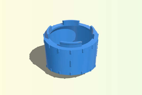 Exhaust Header Pie Cut 1.5" dia 3" CLR 9 degree cuts | 3d print model