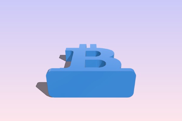 Simple Bitcoin Stand | 3d print model