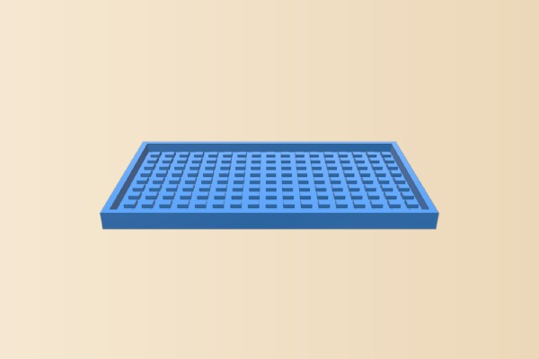 service tray 2mm spacing 3mm cube | 3d print model