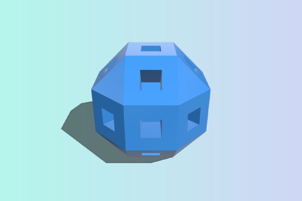 OCTAGON 2.5x10x15 | 3d print model