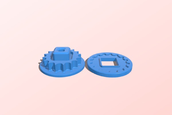 2-part polargraph sprocket | 3d print model