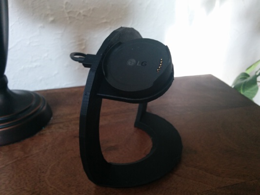 Parametric LG Android Wear Watch Charger Stand | 3d print model