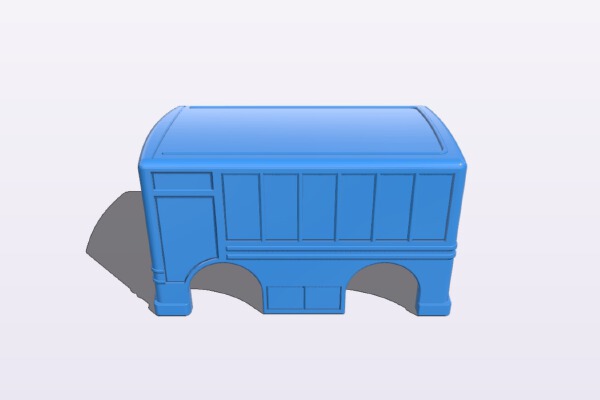 Bus pull-back car toy | 3d print model