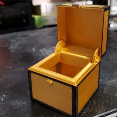 Minecraft Chest and Double Chest: Hidden Hinge | 3d print model
