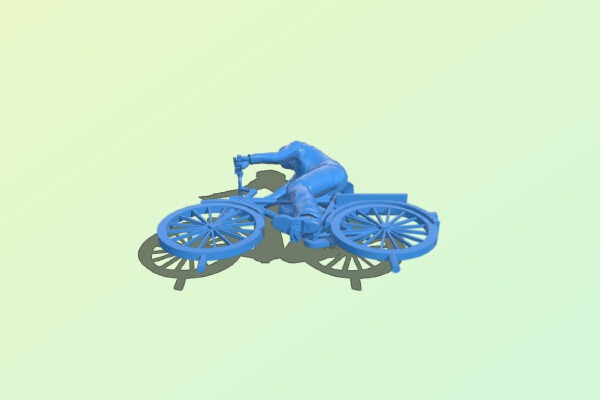 Biker and bike | 3d print model