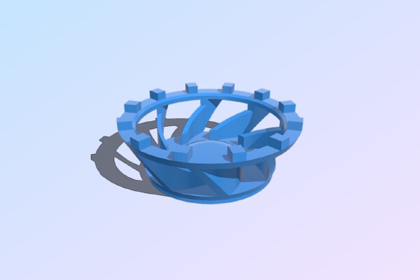 63 mm Outrunner Motor Cooling Fan Turbine (6374 _ 6384) APS | 3d print model