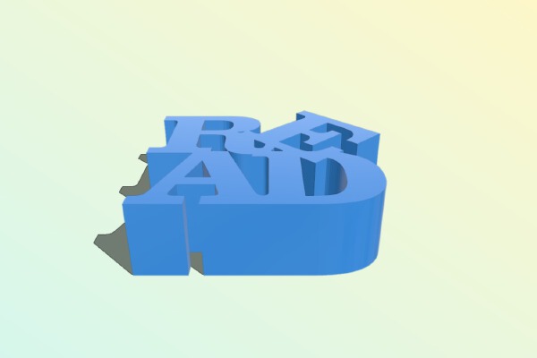 My Customized WORD Sculpture | 3d print model