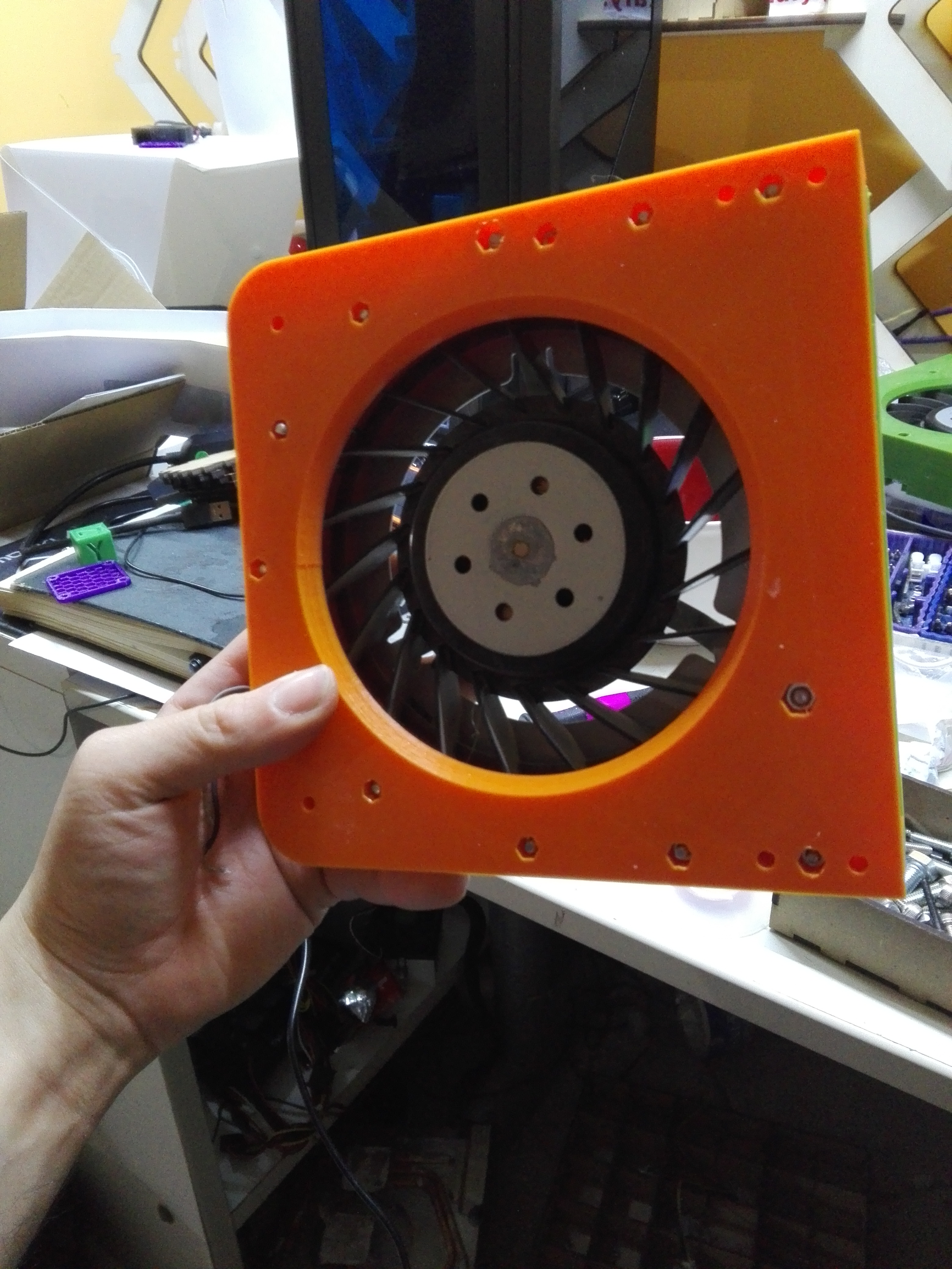 ps3 fan 3d printed blower conversion