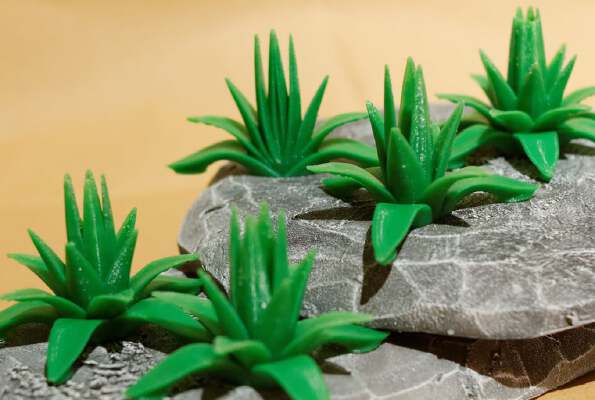 Tabletop plant: 5 Agaves Set (different number of leaves) | 3d print model