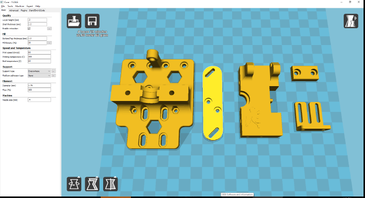 Lion Mount Front BLTouch Sensor Bowden Carriage for Anet A8 & Prusa i3! | 3d print model