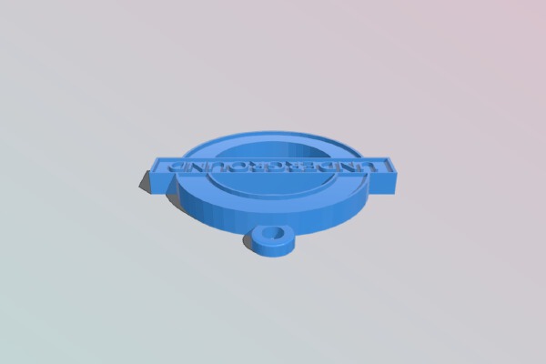 London underground logo keychain | 3d print model