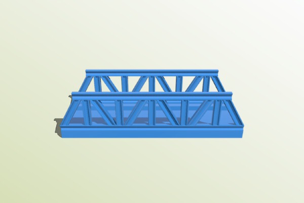 Model Railroad Warren Truss Bridge (O-Scale) | 3d print model