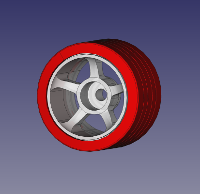 Meccano F1 wheel (rim and tyre) | 3d print model