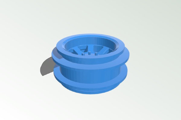 WPL D Window or Wagon Style Wheel 5mm Hex C14 1_16 | 3d print model