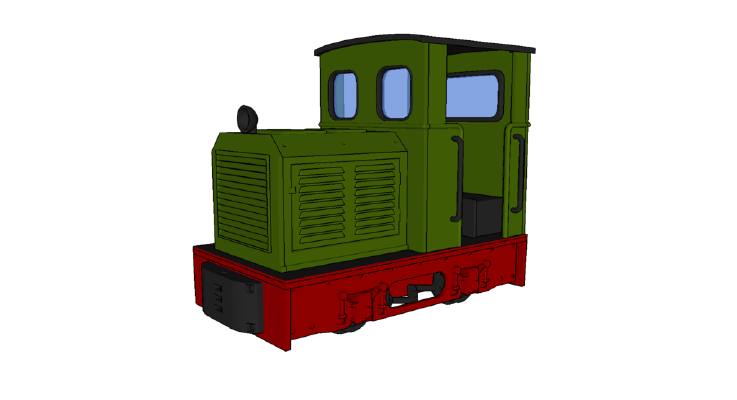 Alternate hood for 16mm scale Diesel Loco | 3d print model