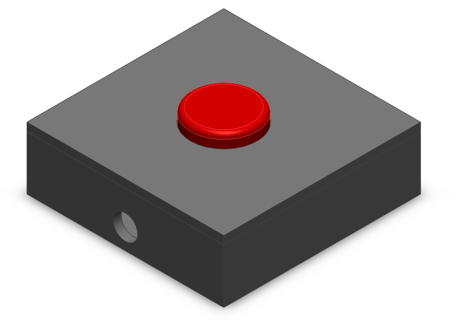 Single push button switch box