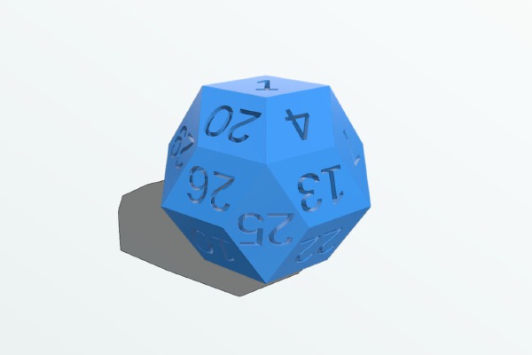30 Sided Die d30 Rhombic triacontahedron | 3d print model