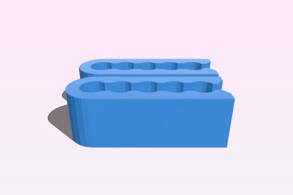 Cable clamp OpenSCAD parametric | 3d print model