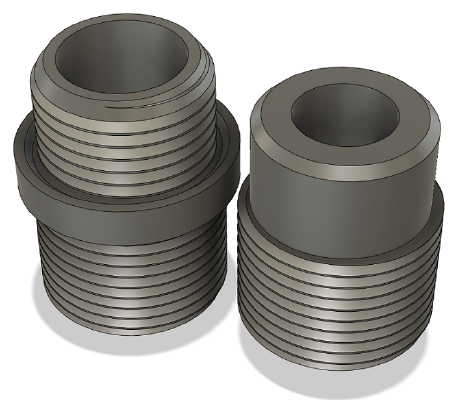 Airsoft VFC Sig Sauer M17 Thread Adapter for Ribbed Barrel | 3d print model