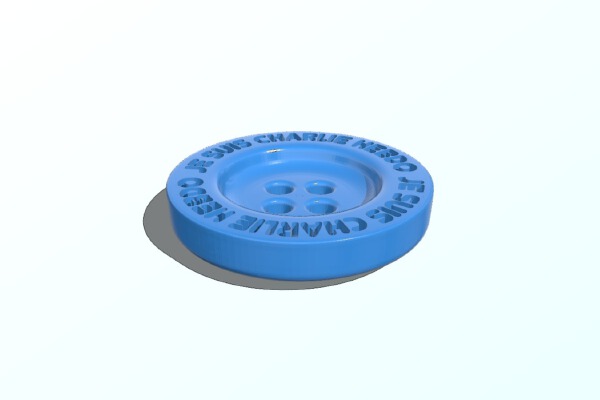 CHARLIE HEBDO BOUTON | COAT BUTTON | 3d print model