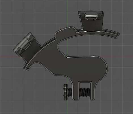 Hose holder with fixing screw _ Soporte para manguera | 3d print model