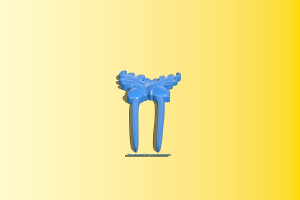 Oak leaf hair barrette | 3d print model