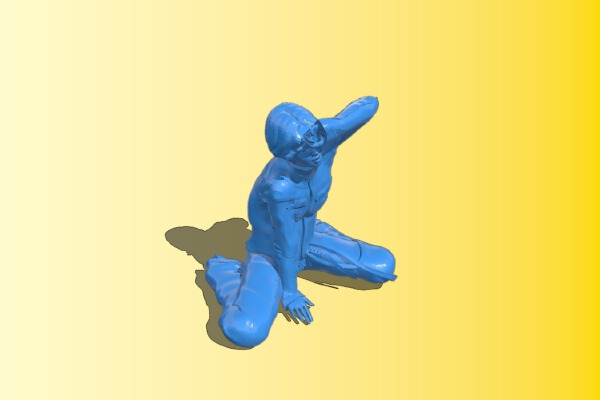 contemplatively girl | 3d print model