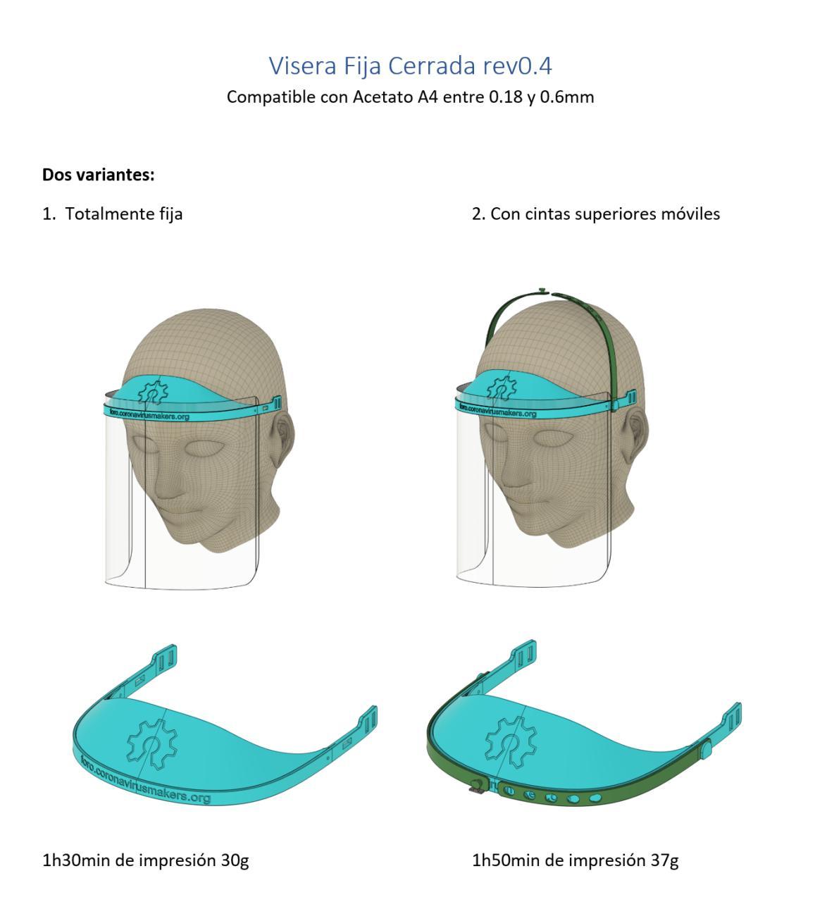 3d printed face mask A4 sheet