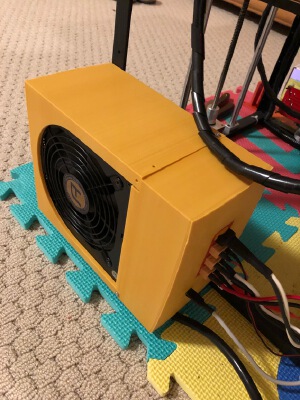 ATX power support cover with XT60_USB_PWR_ON | 3d print model