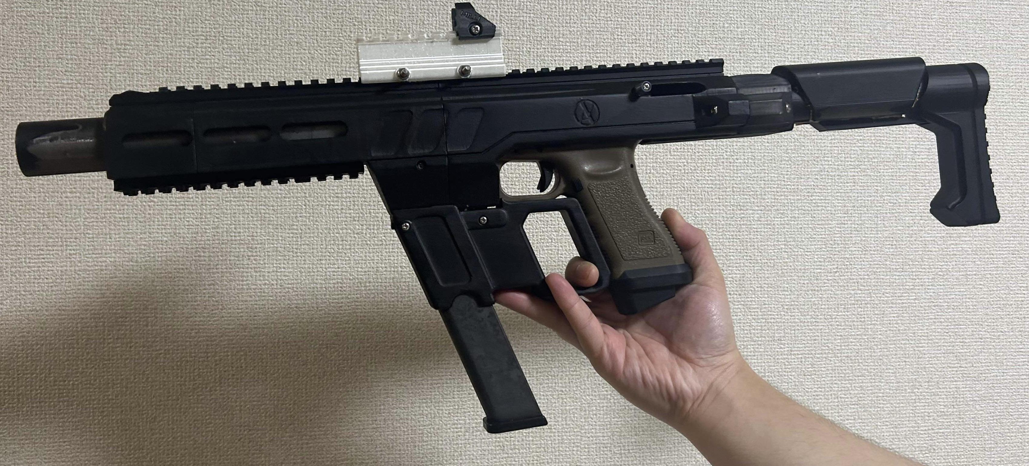 Airsoft glock carbine kit | 3d print model