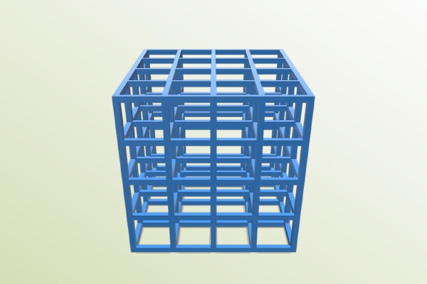 Simple Cubic Structure - 1 inch | 3d print model