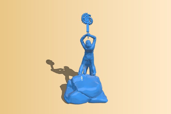 Man fights against zombies | 3d print model