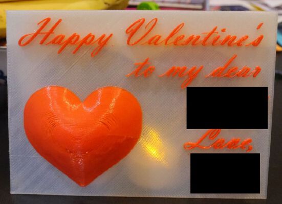 Valentine's Day card | 3d print model