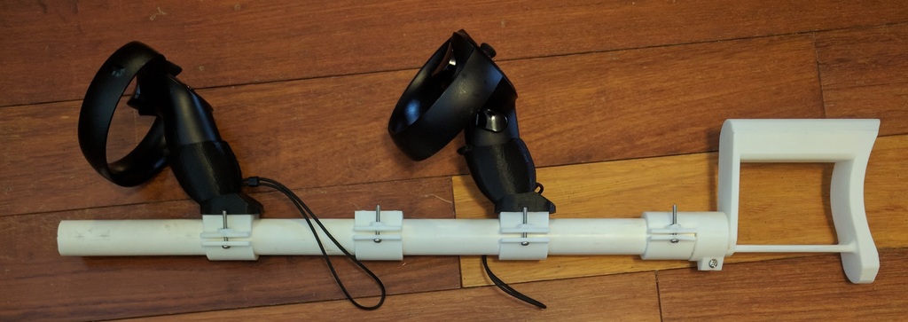 Oculus Rift Rifle _ Gun Stock Remix for 3_4" PVC & 6-32 screws | 3d print model