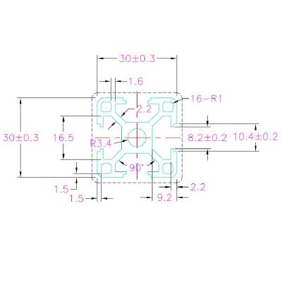 Linear motion guide 3030 | 3d print model